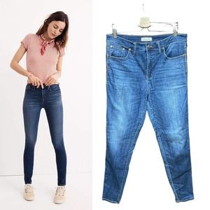 Madewell Tall 10" High-Rise Skinny Jeans in Danny Wash: TENCEL Denim Edition 32T